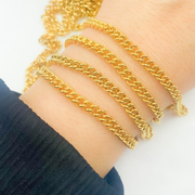 Y2GP. Gold Plated 925 Sterling Silver Hollow Round Curb Chain